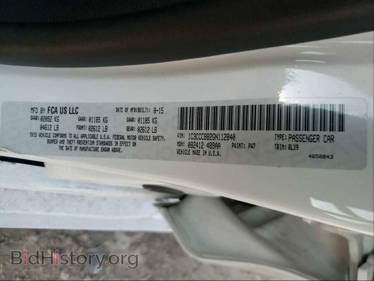 2016 CHRYSLER 200 - VIN: 1C3CCCBB2GN112840 - Фото 10