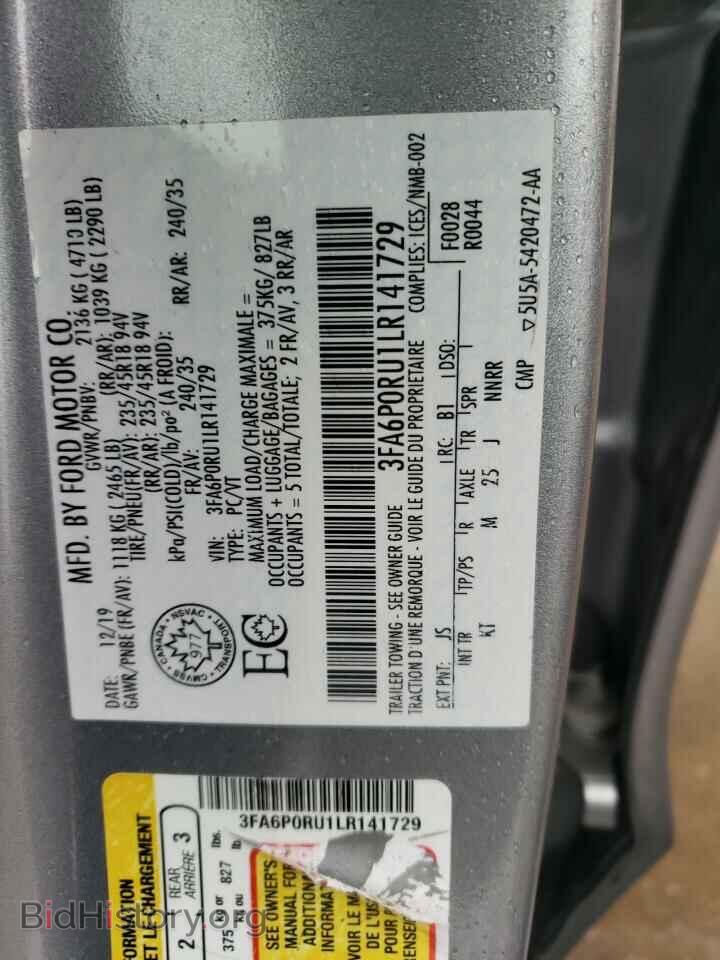 2020 FORD FUSION - VIN: 3FA6P0RU1LR141729 - Фото 12
