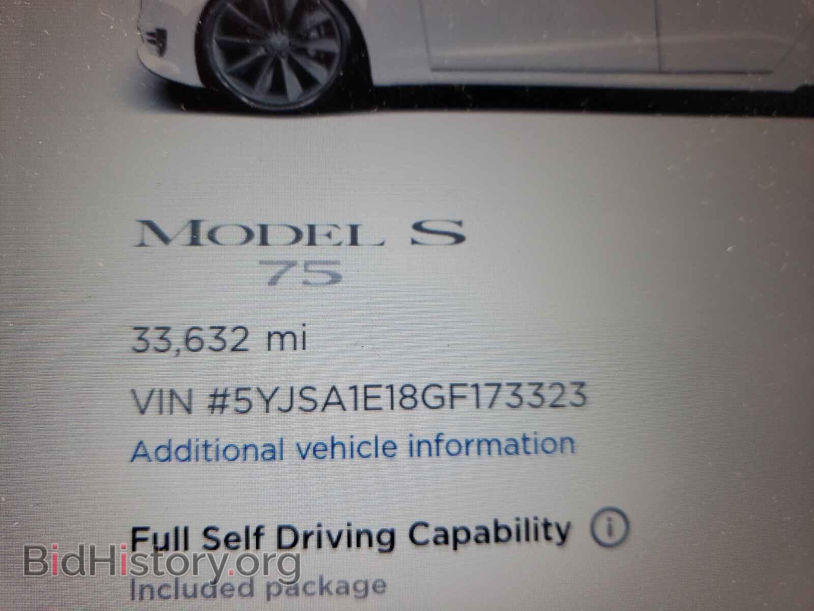 2016 TESLA MODEL S - VIN: 5YJSA1E18GF173323 - Фото 8