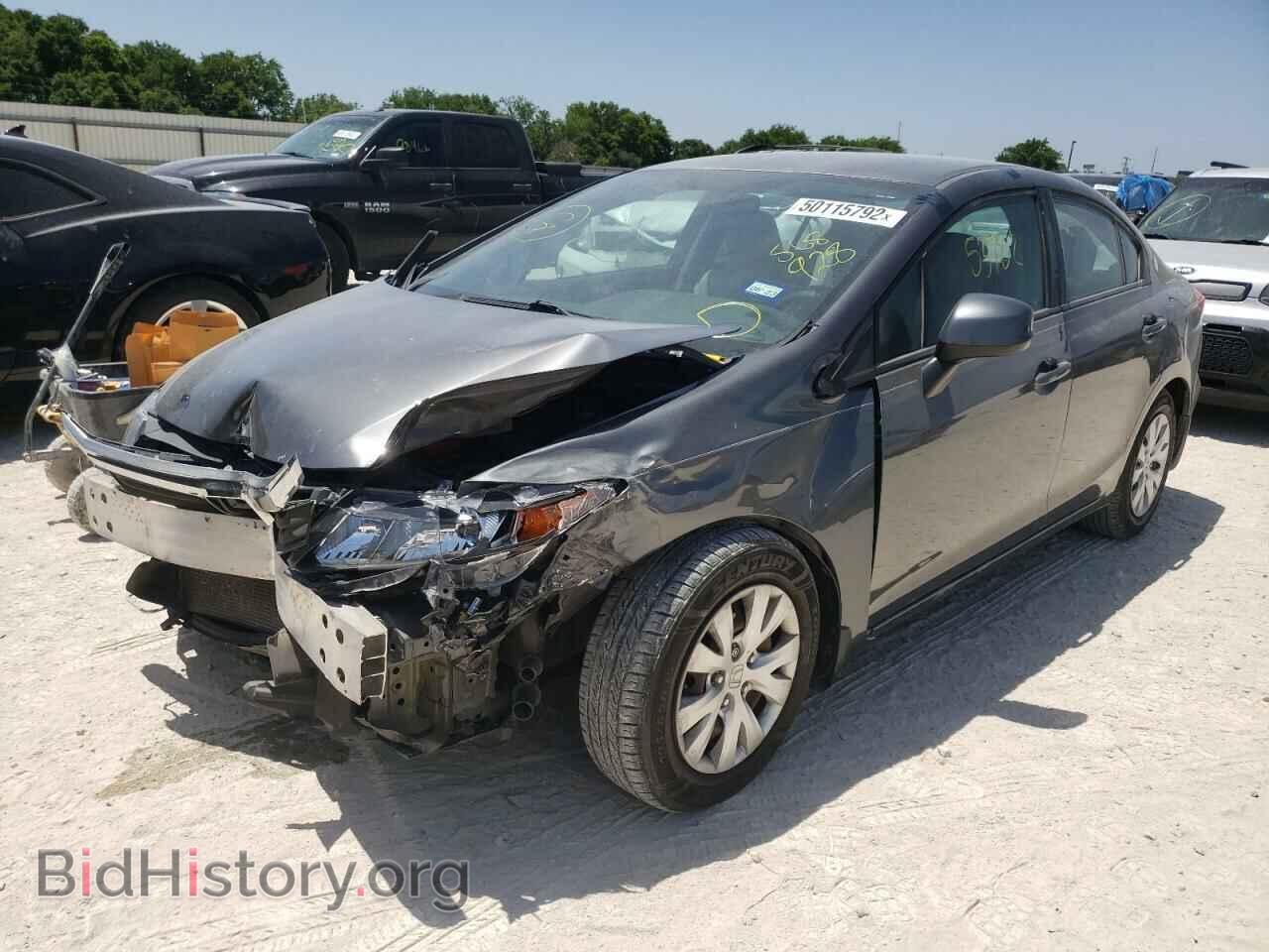 2012 HONDA CIVIC - VIN: 2HGFB2F57CH568928 - Фото 2