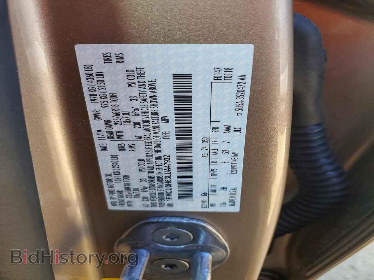 2020 FORD ESCAPE - VIN: 1FMCU0H63LUA47932 - Photo 13