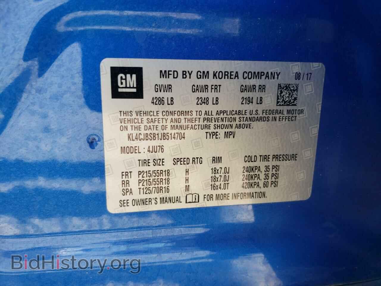 2018 BUICK ENCORE - VIN: KL4CJBSB1JB514704 - Photo 10