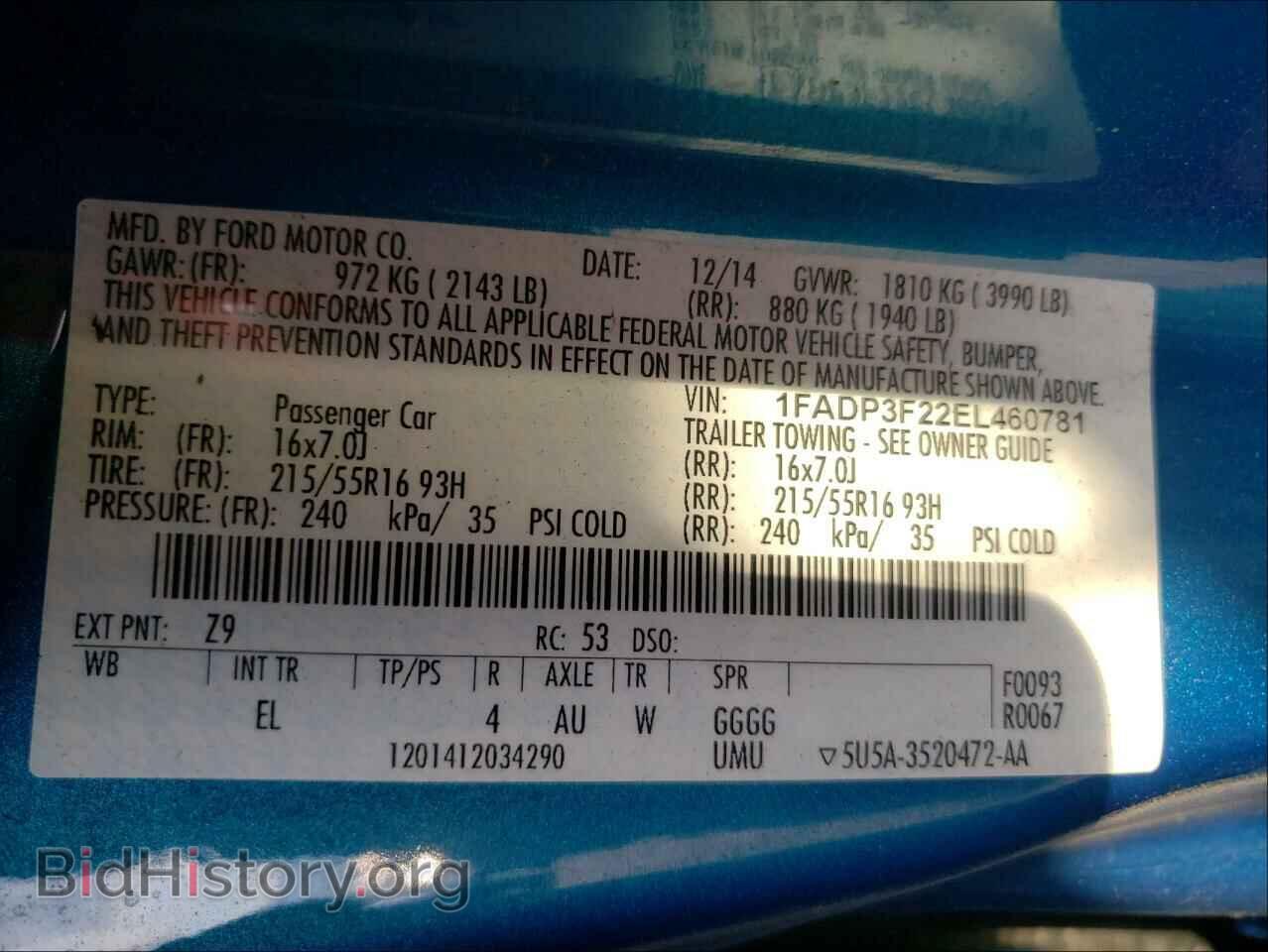 2014 FORD FOCUS - VIN: 1FADP3F22EL460781 - Photo 10