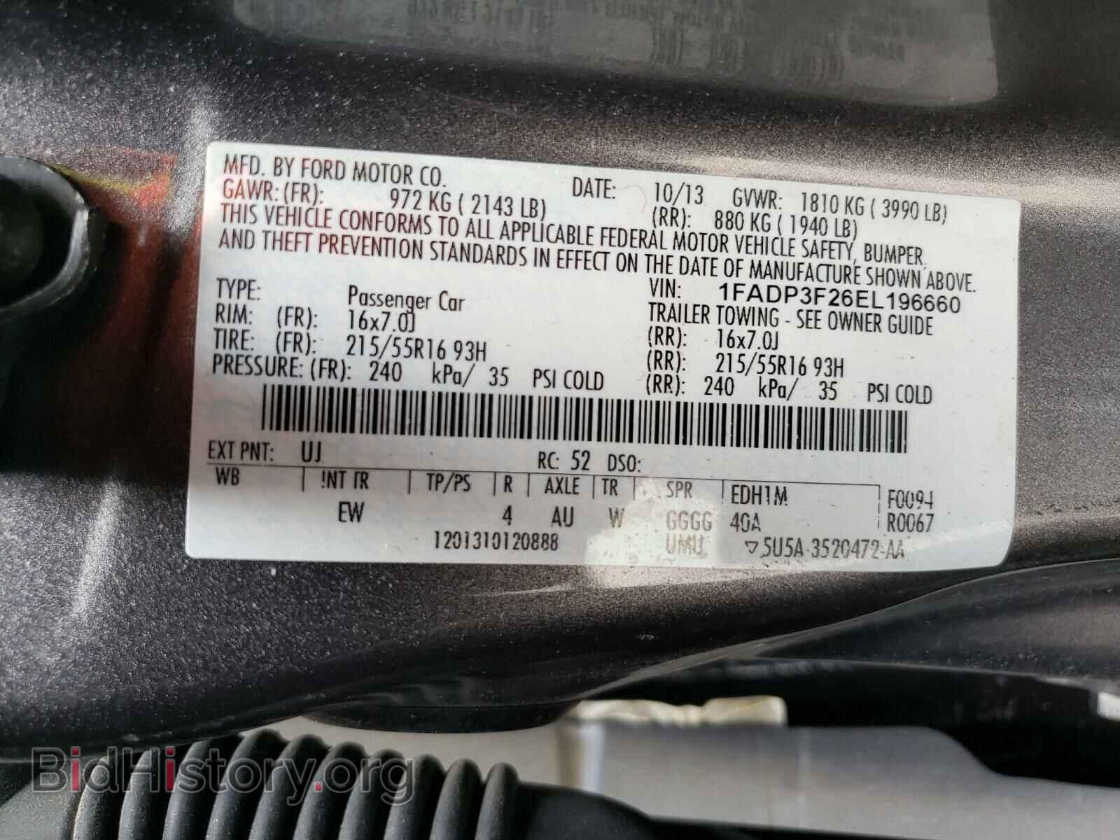 2014 FORD FOCUS - VIN: 1FADP3F26EL196660 - Photo 10