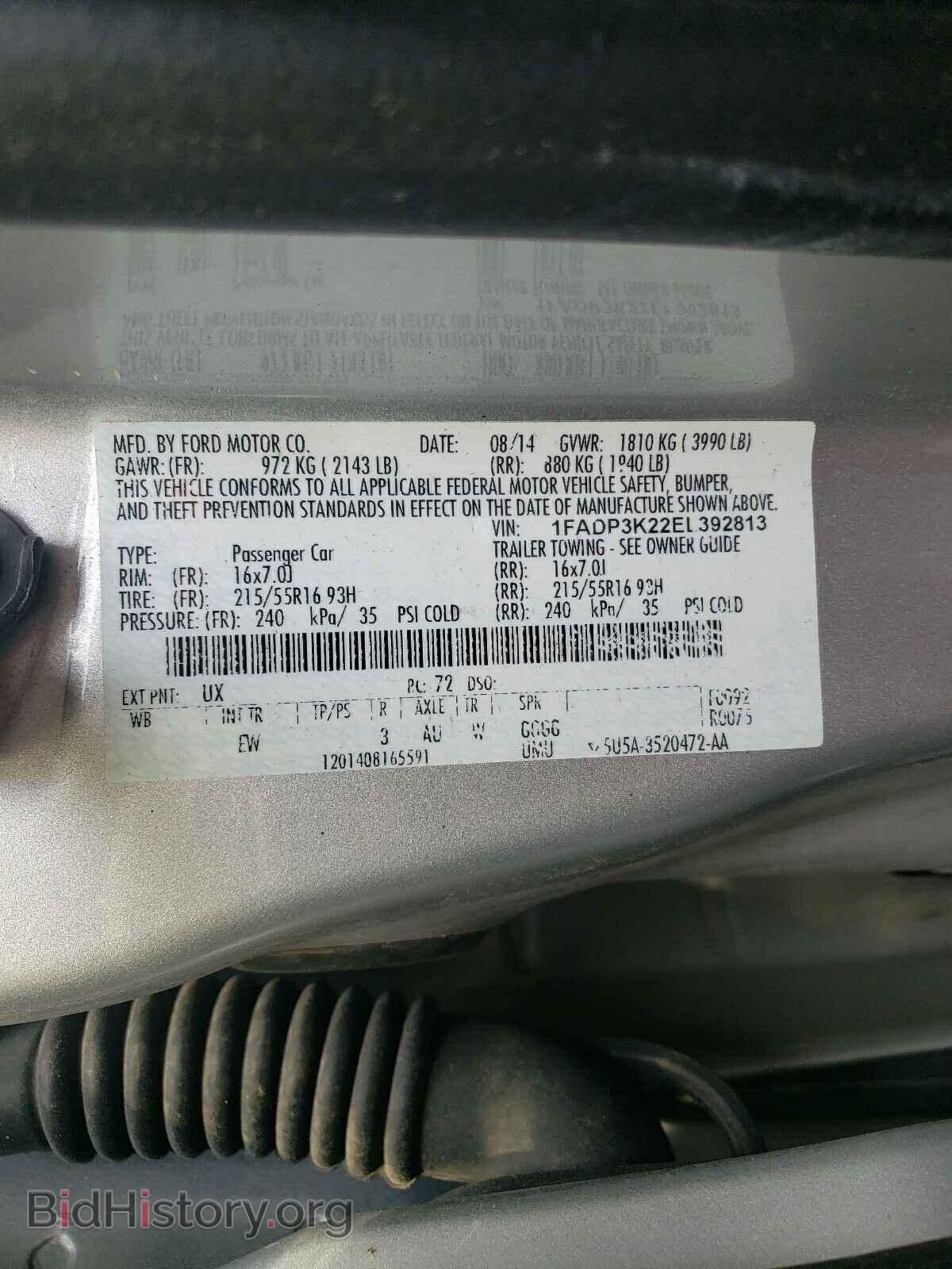 2014 FORD FOCUS - VIN: 1FADP3K22EL392813 - Photo 10