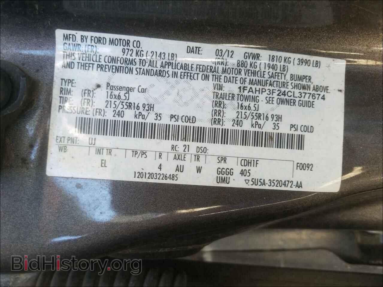 2012 FORD FOCUS - VIN: 1FAHP3F24CL377674 - Фото 10