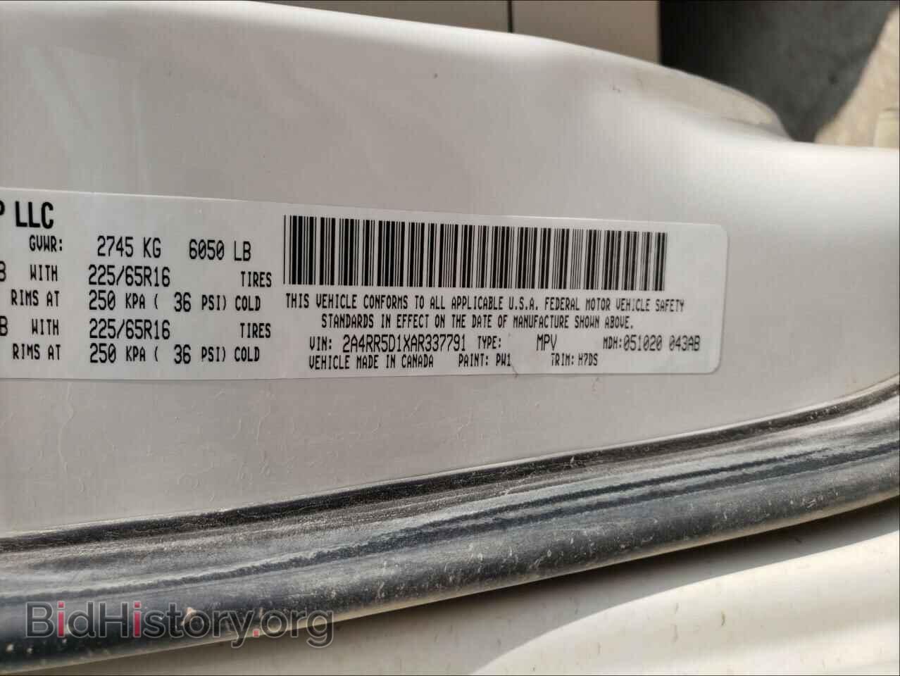 2010 CHRYSLER MINIVAN - VIN: 2A4RR5D1XAR337791 - Photo 10