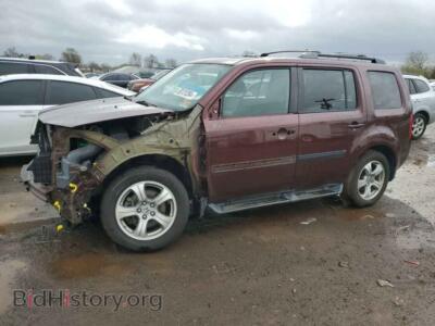 2013 Honda PILOT EXL, темно-бордовый — VIN 5FNYF4H56DB037246, Copart