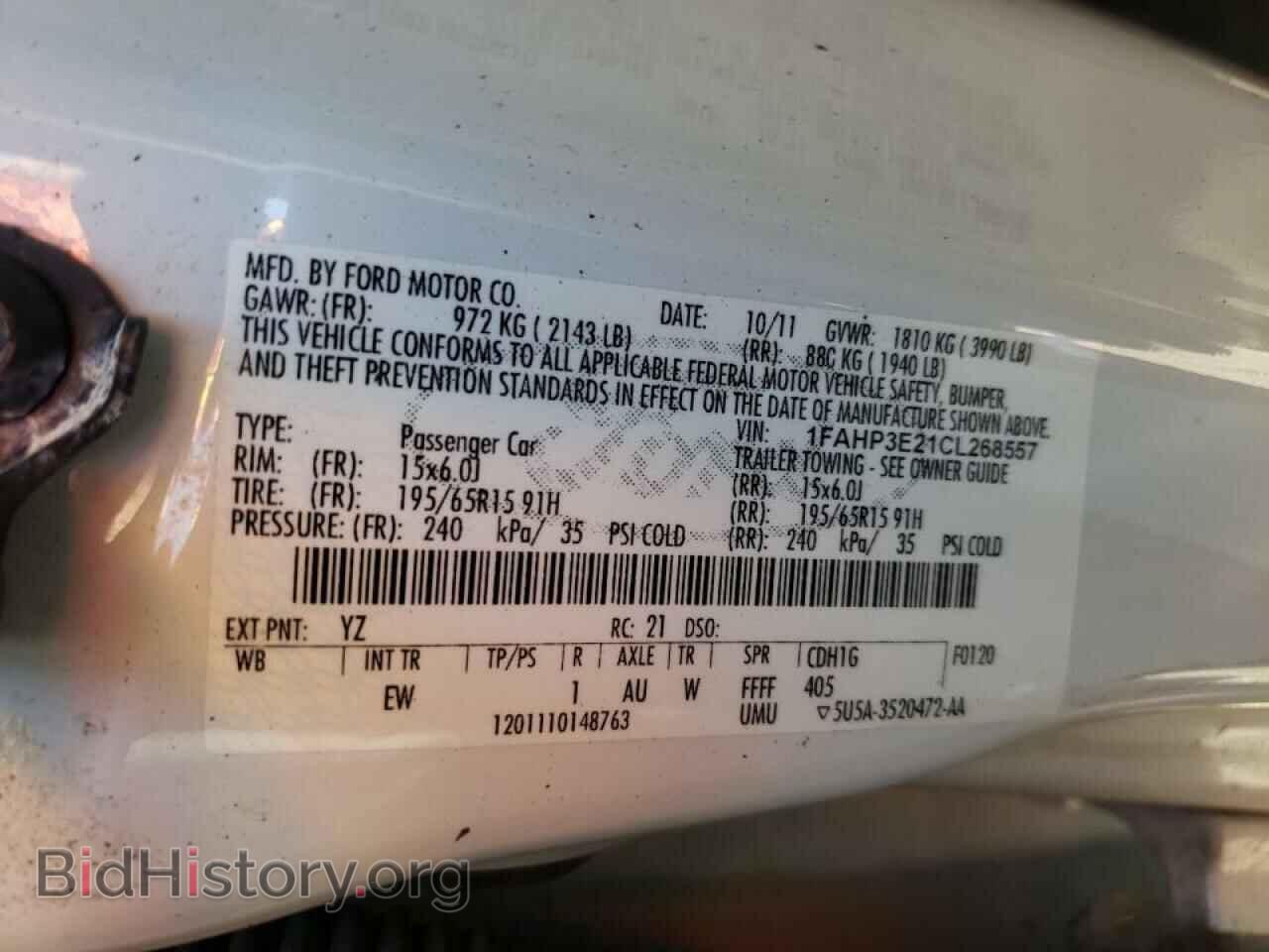 2012 FORD FOCUS - VIN: 1FAHP3E21CL268557 - Photo 10