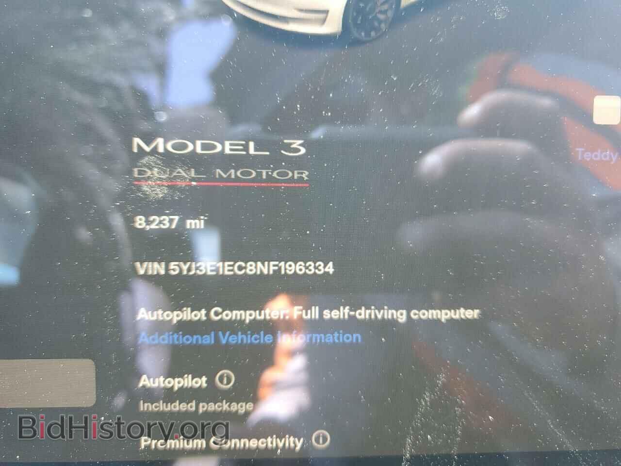 2022 TESLA MODEL 3 - VIN: 5YJ3E1EC8NF196334 - Фото 9