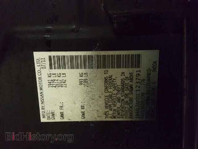 2012 NISSAN ALTIMA BAS - VIN: 1N4AL2AP7CC123791 - Фото 10