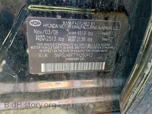 2007 HYUNDAI SONATA - VIN: 5NPEU46F77H250412 - Photo 10