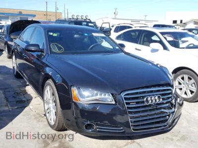 2013 Audi A8 A8 L Quatt, черный — VIN WAUR2AFD7DN028384, Copart
