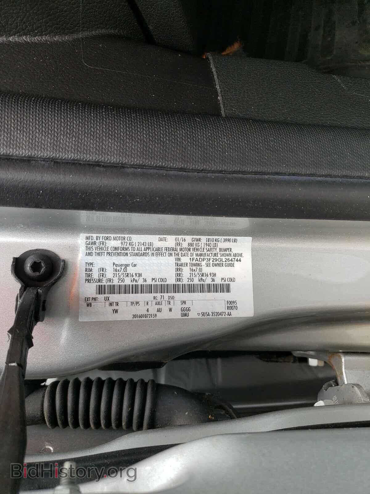 2016 FORD FOCUS - VIN: 1FADP3F29GL264744 - Photo 10