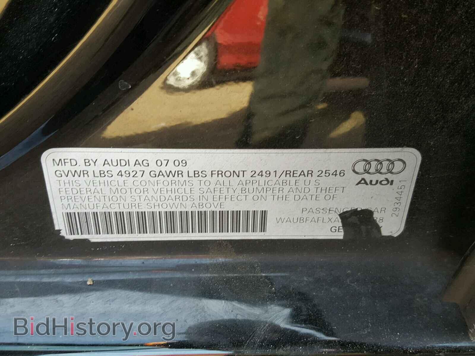2010 AUDI A4 - VIN: WAUBFAFLXAN010938 - Фото 10