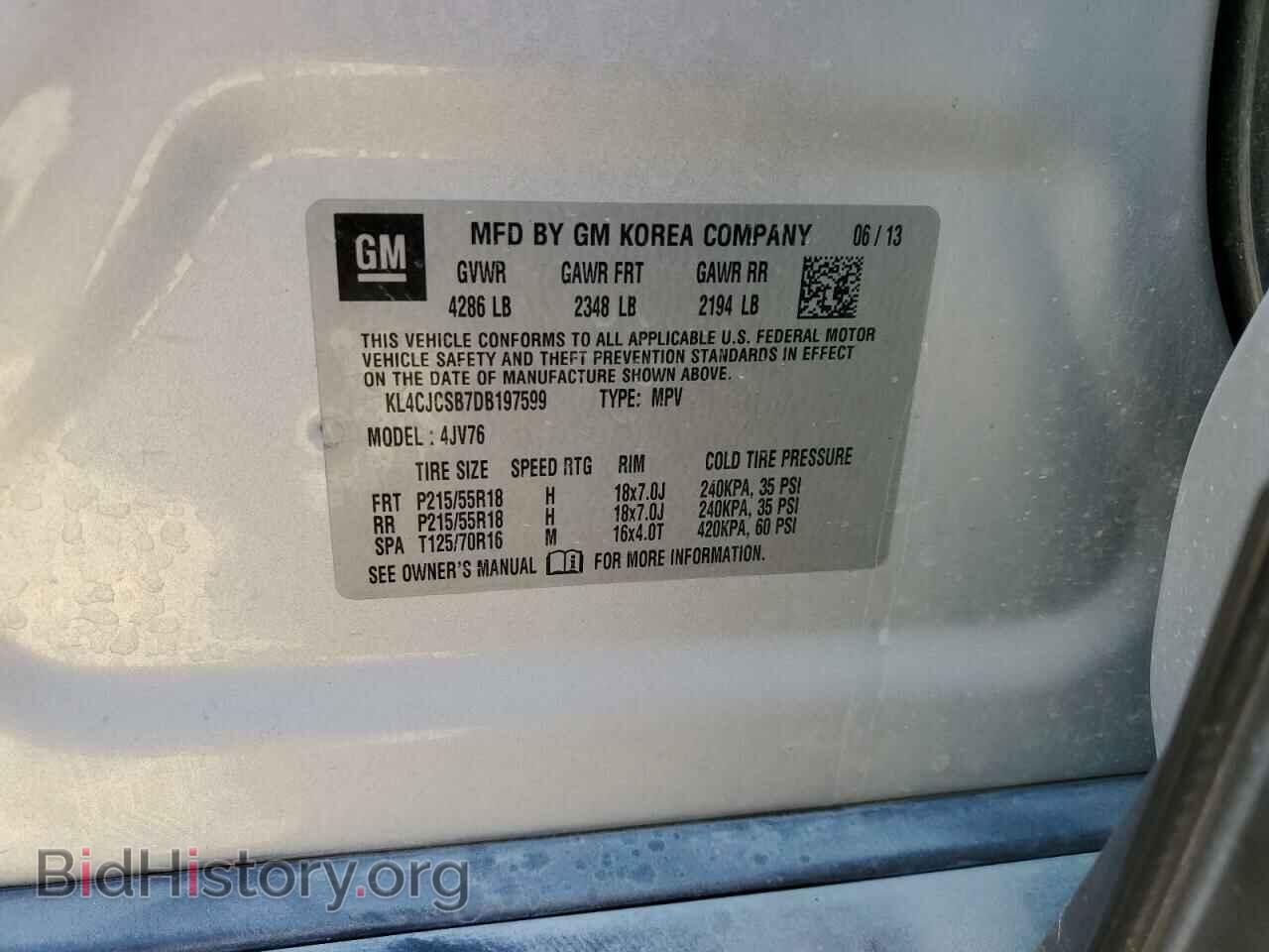 2013 BUICK ENCORE - VIN: KL4CJCSB7DB197599 - Photo 12