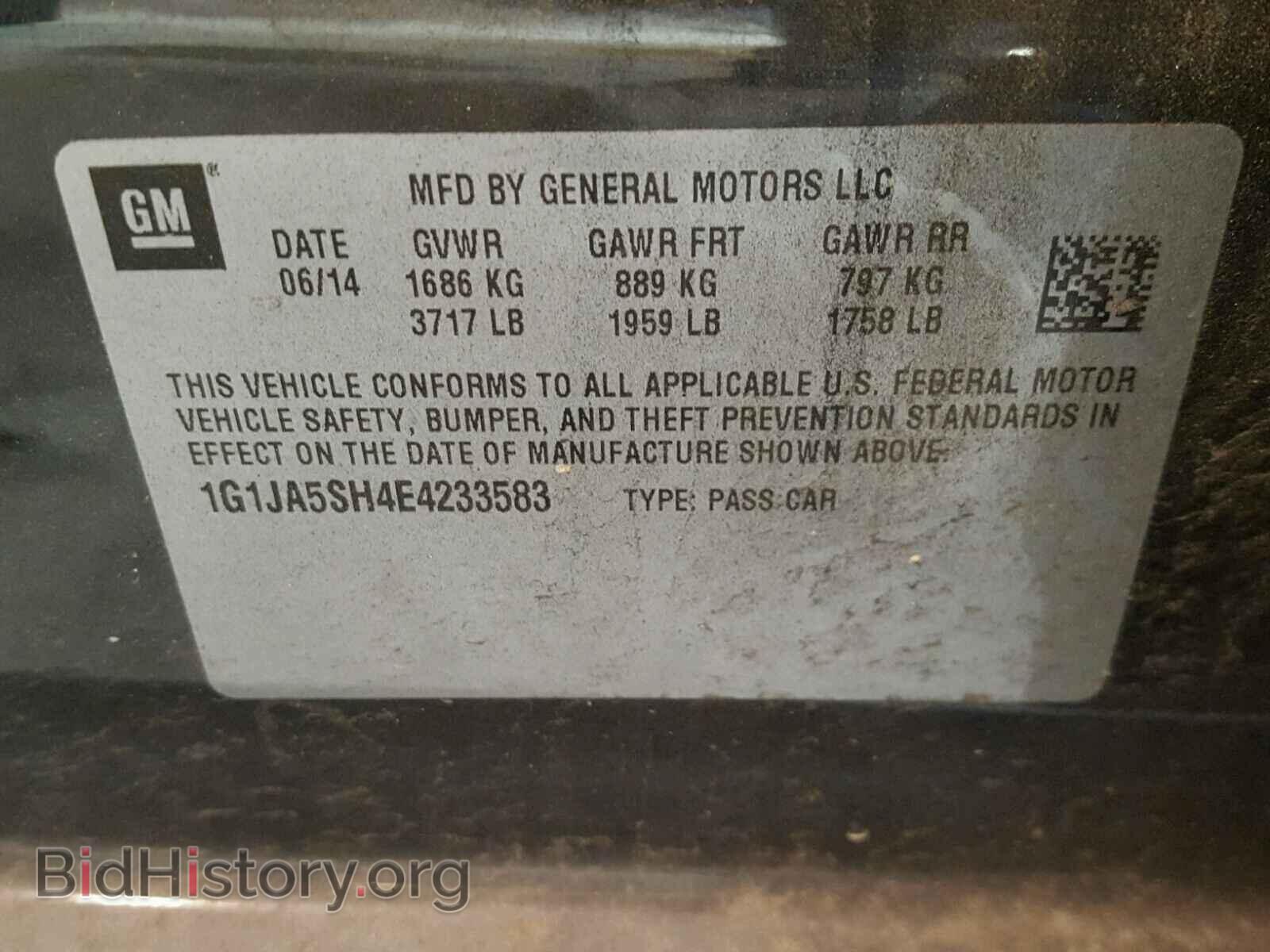 2014 CHEVROLET SONIC - VIN: 1G1JA5SH4E4233583 - Фото 10