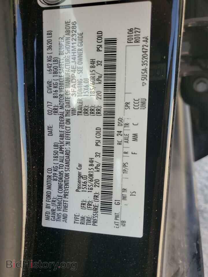 2017 FORD FIESTA - VIN: 3FADP4EJ4HM123286 - Фото 10