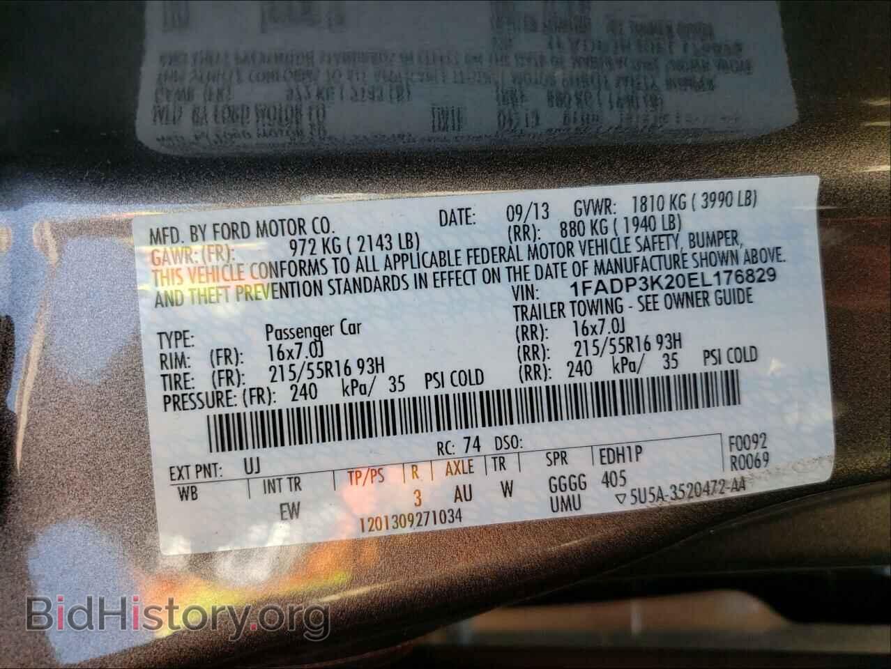 2014 FORD FOCUS - VIN: 1FADP3K20EL176829 - Photo 10