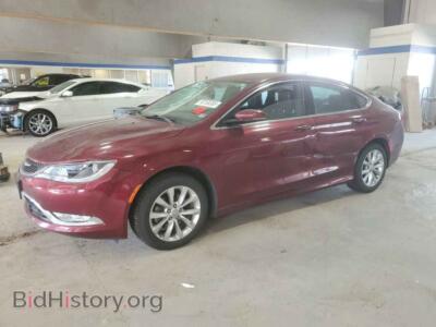 2016 Chrysler 200 C, бордовый — VIN 1C3CCCCB1GN161901, Copart