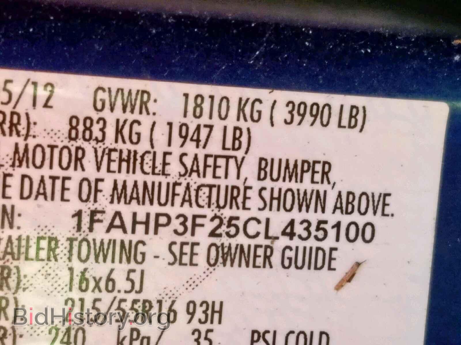 2012 FORD FOCUS SE - VIN: 1FAHP3F25CL435100 - Фото 10