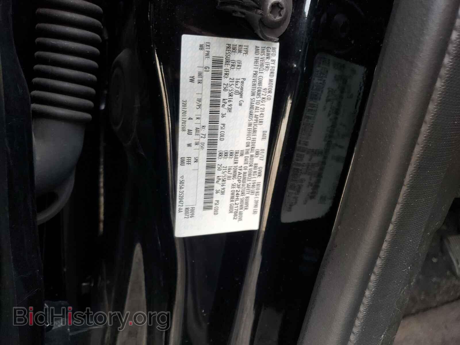2017 FORD FOCUS - VIN: 1FADP3F24HL217882 - Фото 10