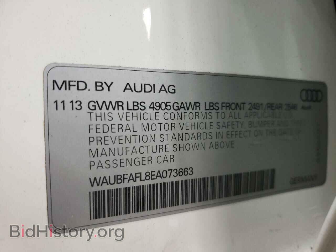 2014 AUDI A4 - VIN: WAUBFAFL8EA073663 - Фото 10