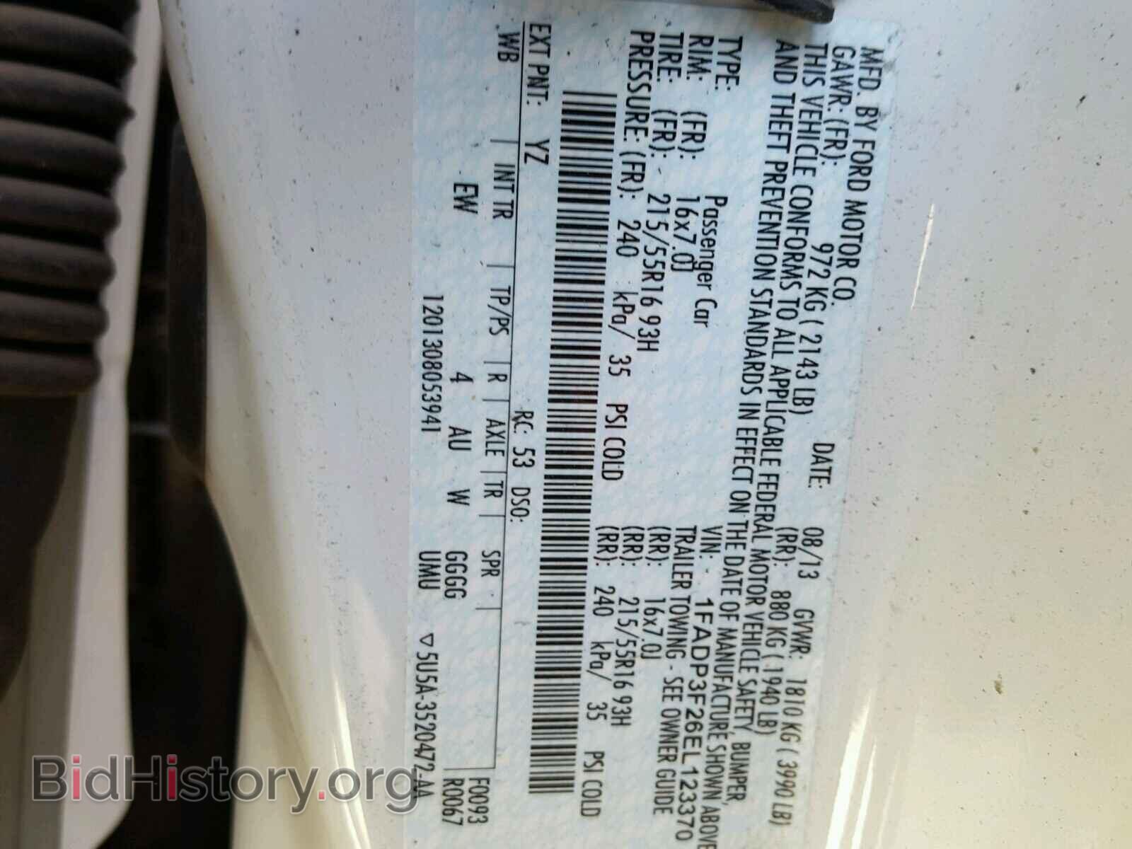 2014 FORD FOCUS - VIN: 1FADP3F26EL123370 - Фото 10