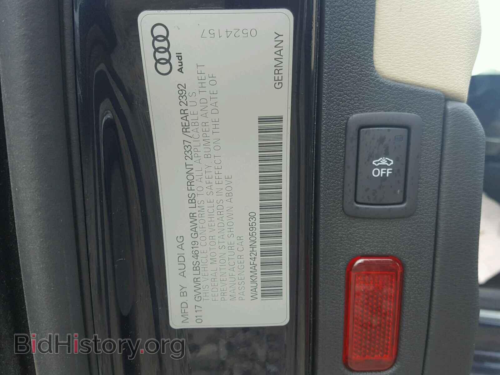 2017 AUDI A4 - VIN: WAUKMAF42HN059530 - Фото 10