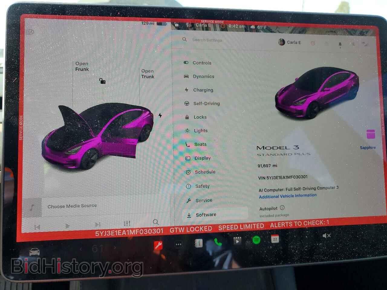 2021 TESLA MODEL 3 - VIN: 5YJ3E1EA1MF030301 - Photo 9