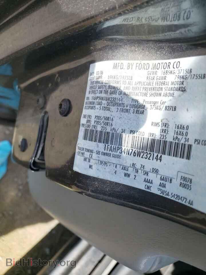 2006 FORD FOCUS - VIN: 1FAHP34N76W232144 - Фото 10