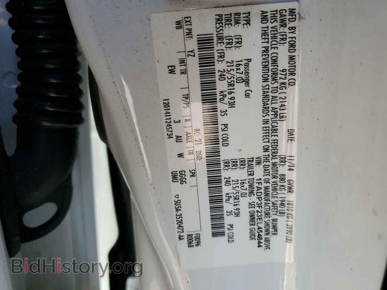 2014 FORD FOCUS - VIN: 1FADP3F23EL454844 - Фото 12