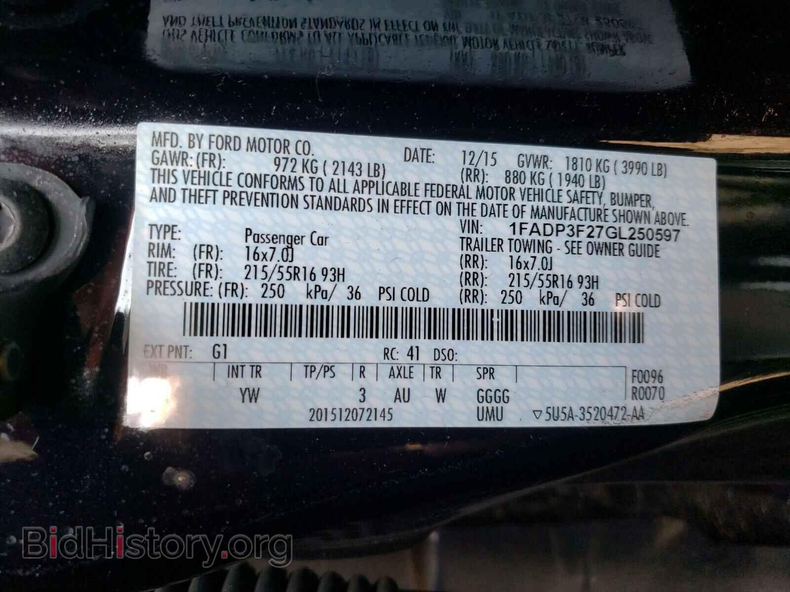2016 FORD FOCUS - VIN: 1FADP3F27GL250597 - Photo 10
