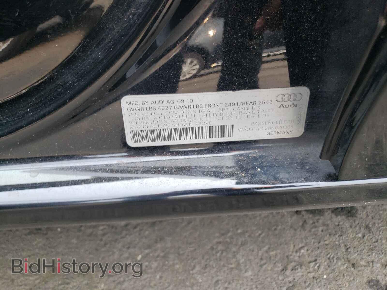 2011 AUDI A4 - VIN: WAUBFAFL8BN020305 - Фото 10