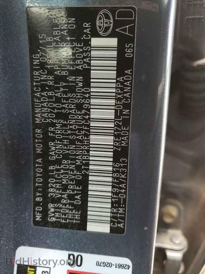 2015 TOYOTA COROLLA - VIN: 2T1BPRHE7FC479640 - Фото 10