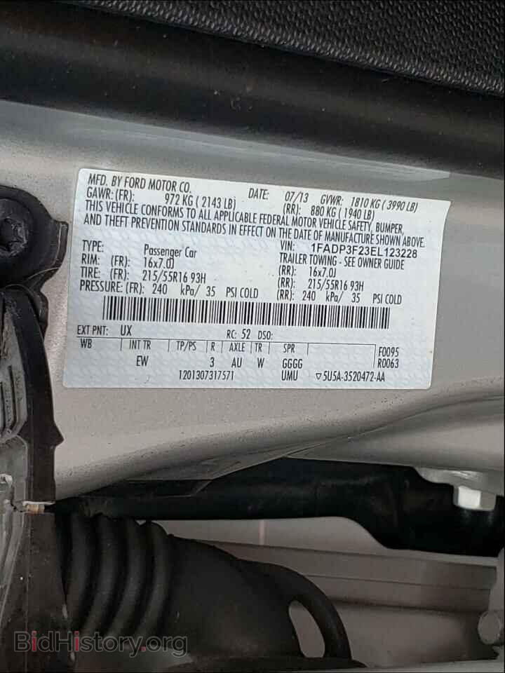 2014 FORD FOCUS - VIN: 1FADP3F23EL123228 - Фото 10
