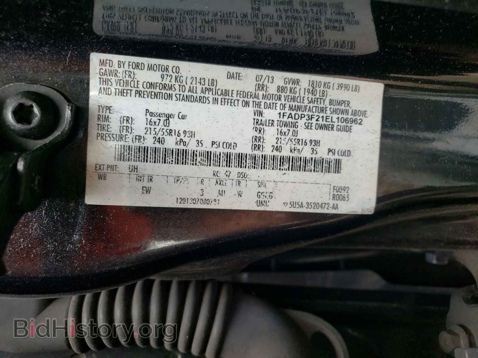 2014 FORD FOCUS - VIN: 1FADP3F21EL106962 - Photo 10