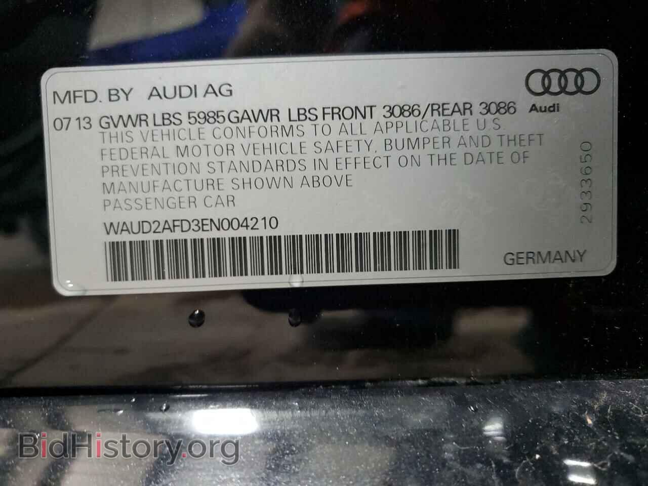 2014 AUDI S8 - VIN: WAUD2AFD3EN004210 - Фото 12