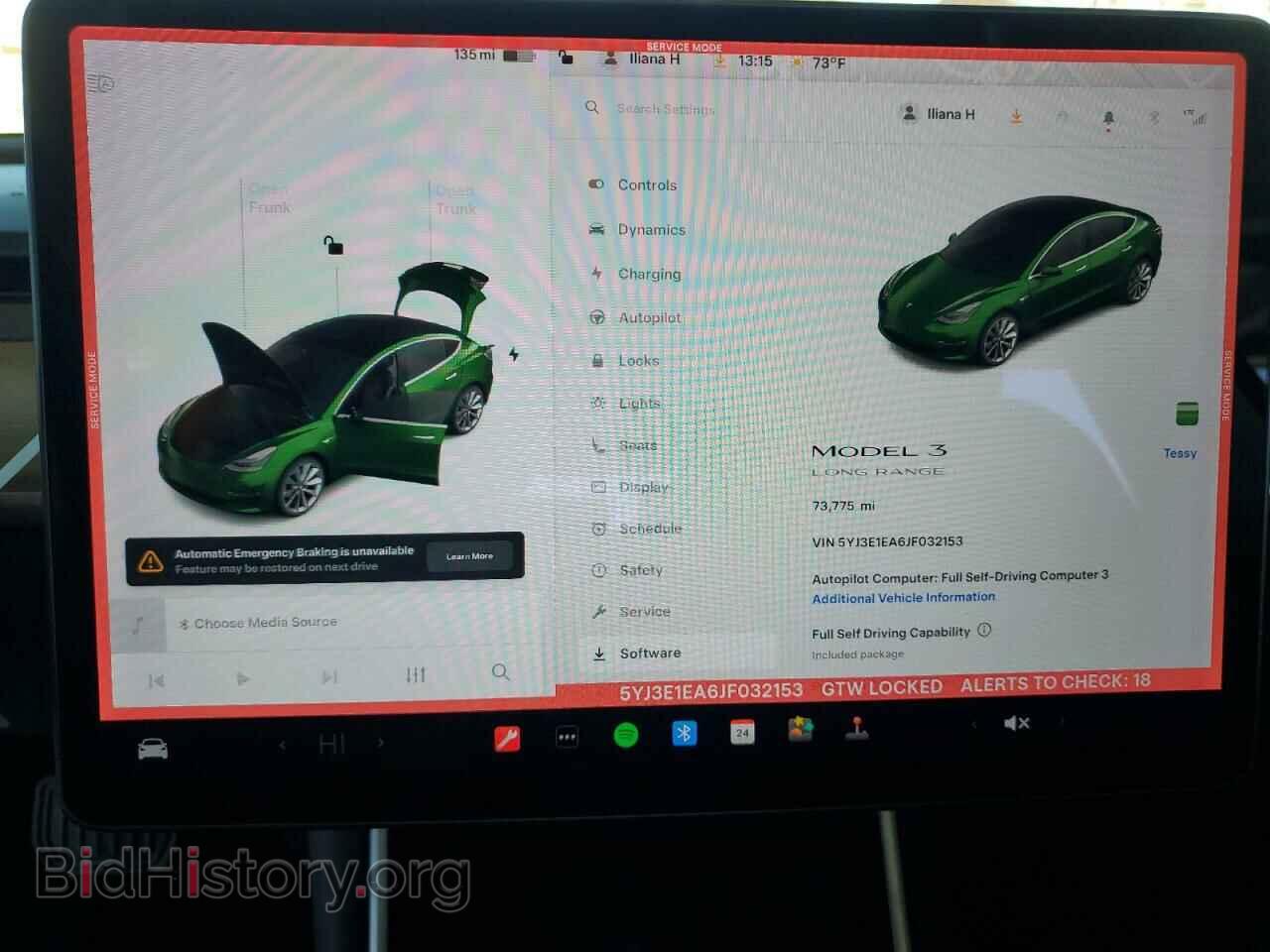 2018 TESLA MODEL 3 - VIN: 5YJ3E1EA6JF032153 - Photo 9