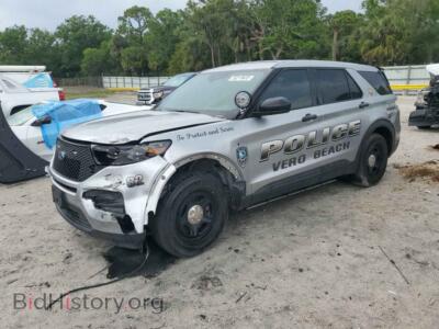 2021 Ford EXPLORER Police Interceptor, серебристый — VIN 1FM5K8AB5MGA72836, Copart
