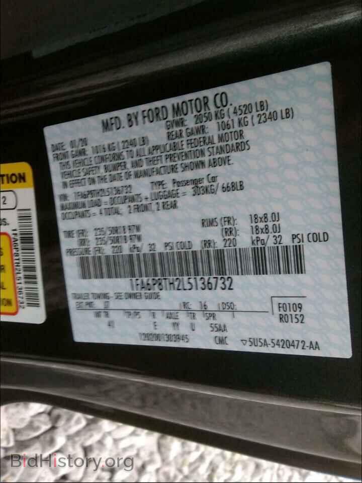 2020 FORD MUSTANG - VIN: 1FA6P8TH2L5136732 - Фото 9