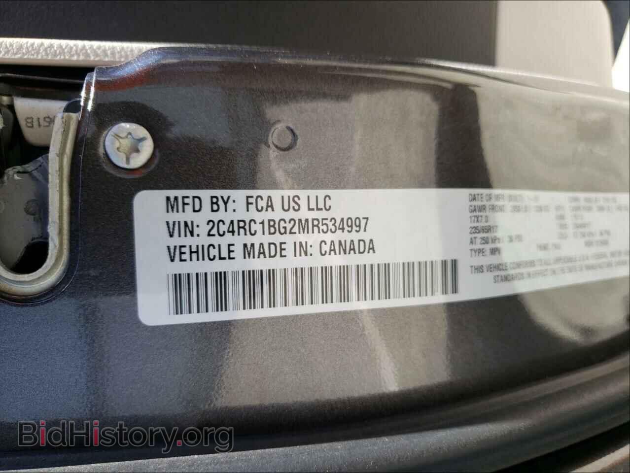 2021 CHRYSLER PACIFICA - VIN: 2C4RC1BG2MR534997 - Фото 10
