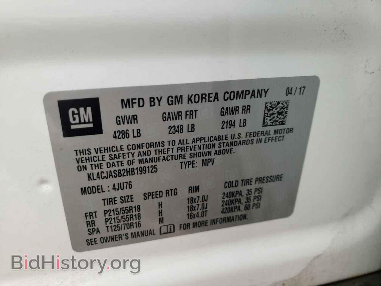 2017 BUICK ENCORE - VIN: KL4CJASB2HB199125 - Photo 10