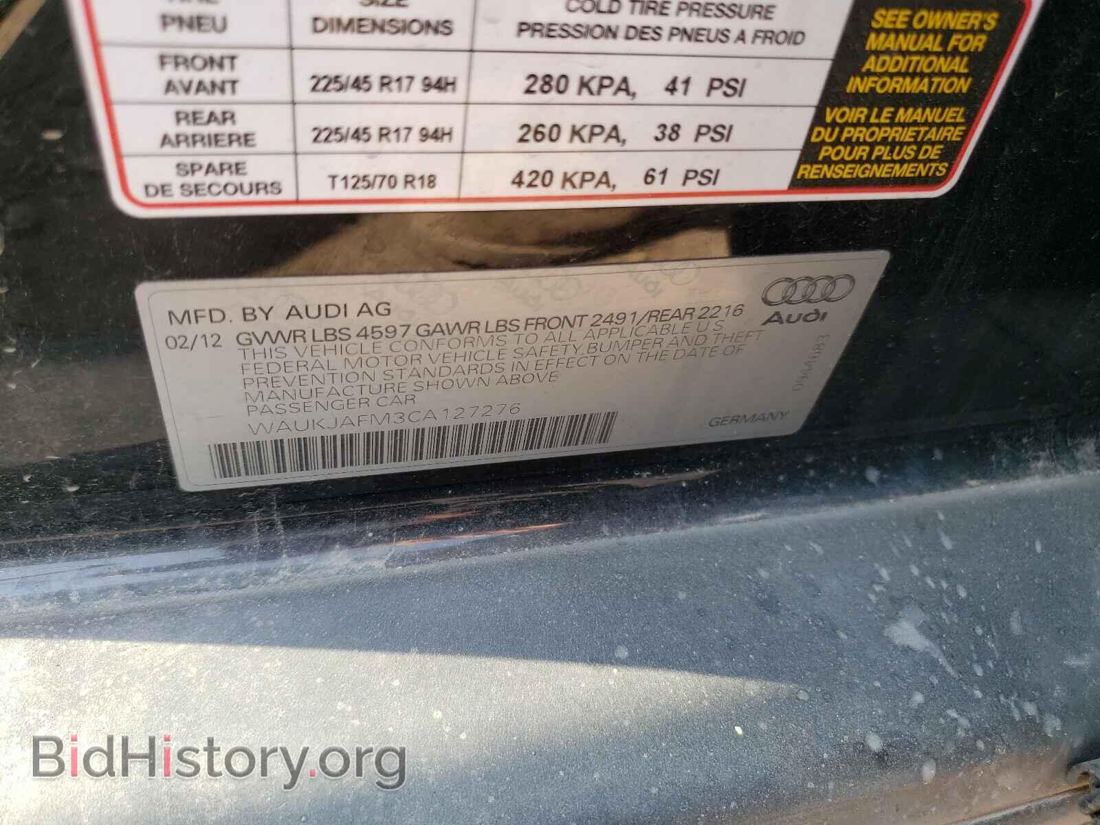 2012 AUDI A3 - VIN: WAUKJAFM3CA127276 - Фото 10
