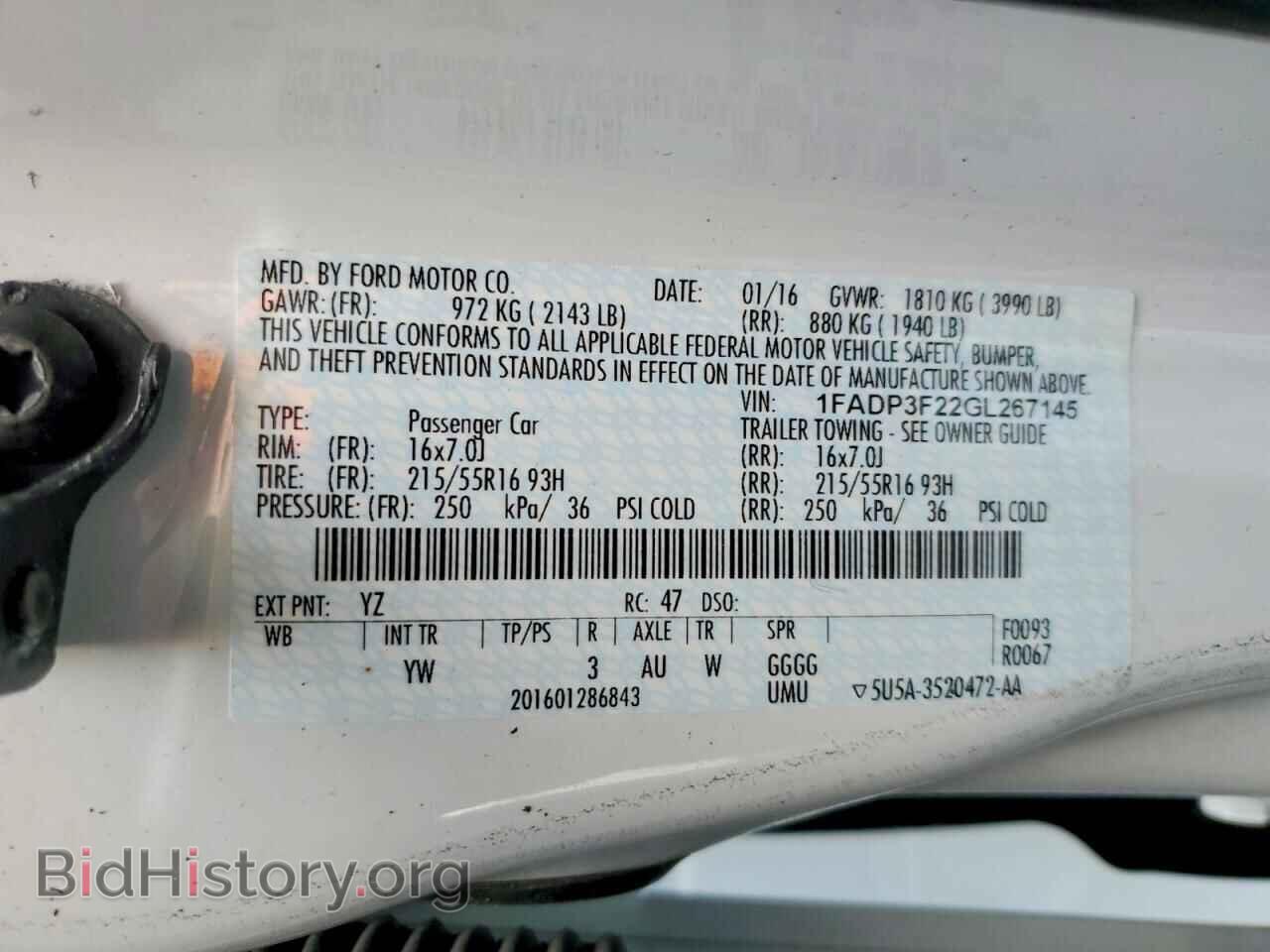 2016 FORD FOCUS - VIN: 1FADP3F22GL267145 - Photo 12