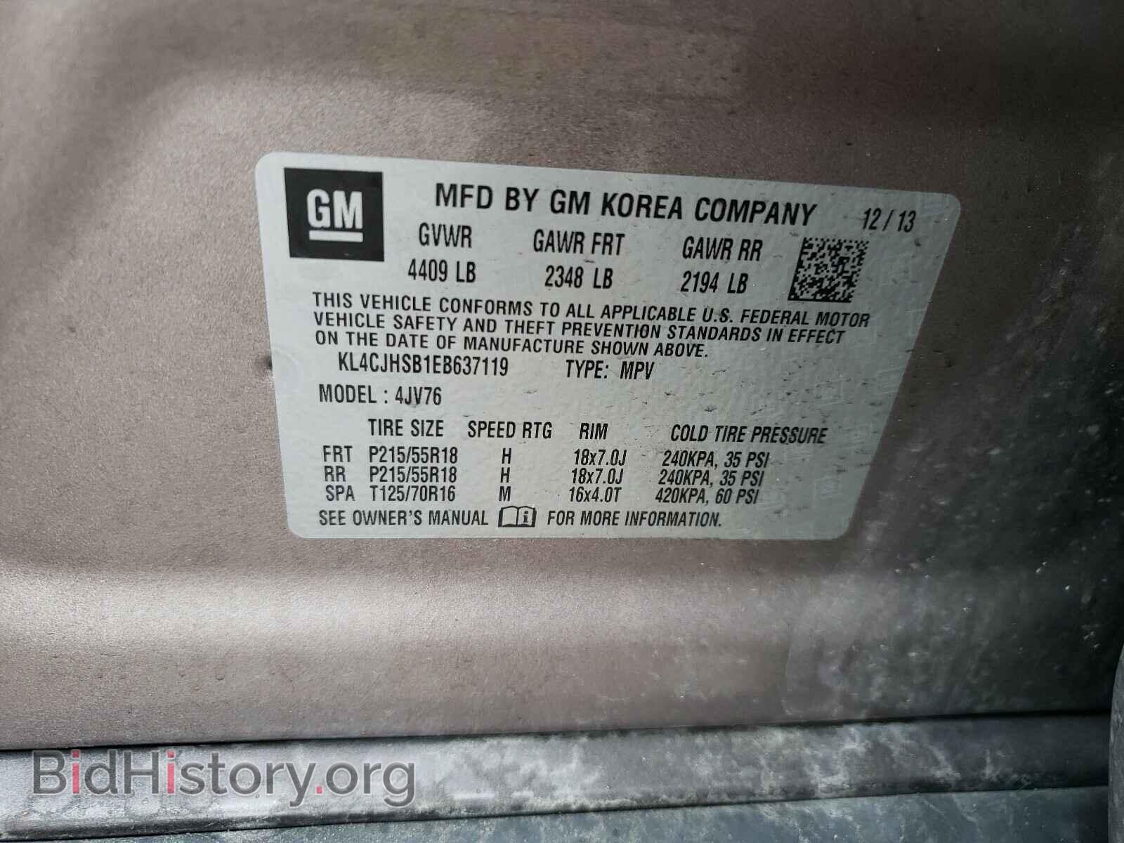 2014 BUICK ENCORE - VIN: KL4CJHSB1EB637119 - Photo 10