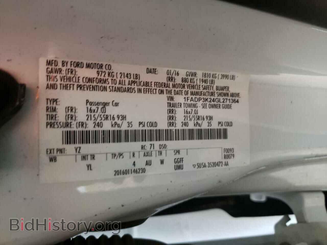 2016 FORD FOCUS - VIN: 1FADP3K24GL271364 - Photo 10