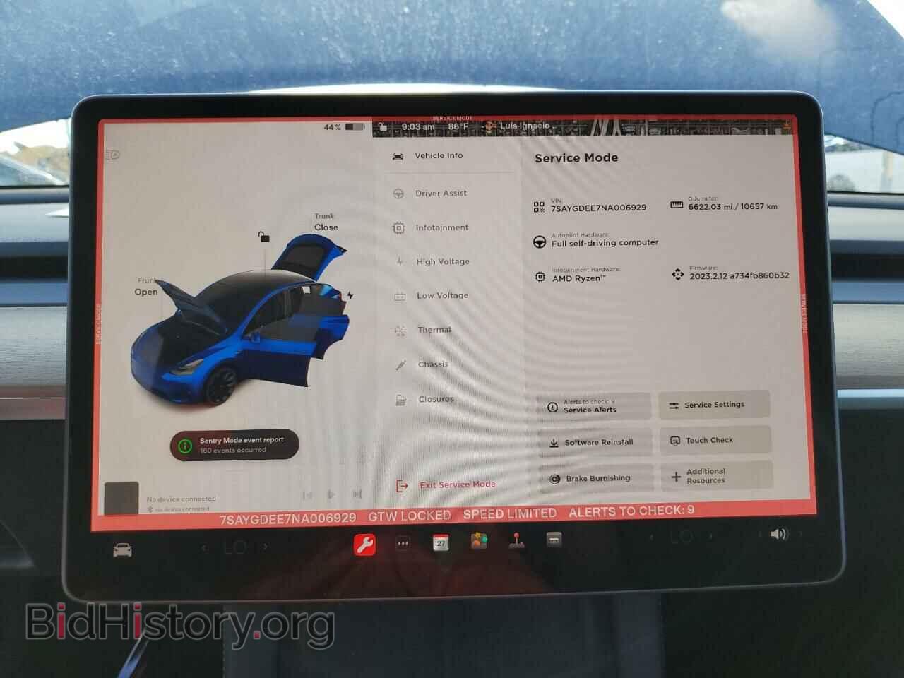 2022 TESLA MODEL Y - VIN: 7SAYGDEE7NA006929 - Фото 9
