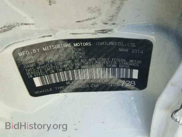 2014 MITSUBISHI MIRAGE - VIN: ML32A3HJ7EH024330 - Фото 10