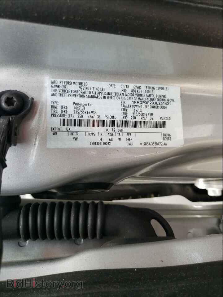 2018 FORD FOCUS - VIN: 1FADP3F29JL251421 - Фото 10